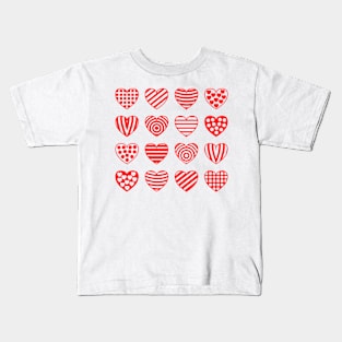 Valentines day Hearts pattern love pattern Kids T-Shirt